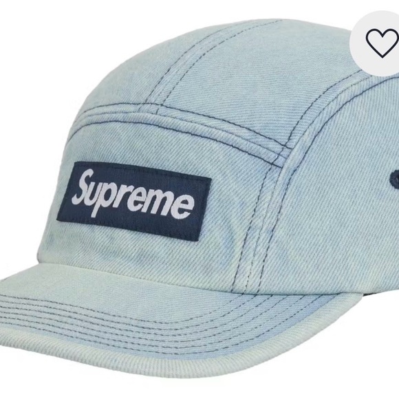 Supreme Other - Supreme Light Denim Cap with Navy Logo Patch